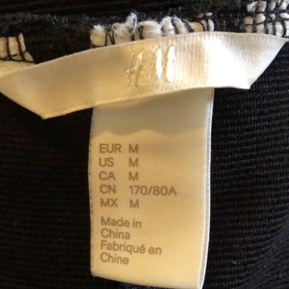 H&M Thick Black Ribbed Leggings Faux Suede - Picture 6 of 7